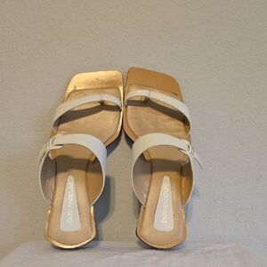 Enzo Angiolini Cream Sandals for Women. Made In Brazil. Size 8
